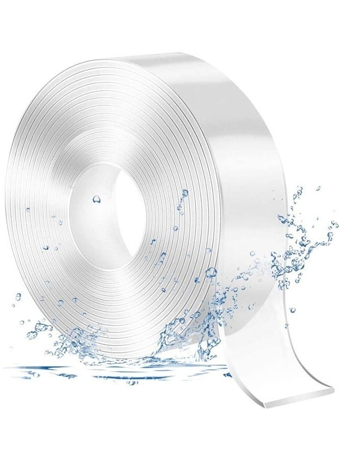 لوكاداه شريط نانو مزدوج الجوانب بطول 3 أمتار - شريط لاصق قوي ومتين، لاصق شفاف قوي للتثبيت، قابل للغسل والإزالة، مناسب لتزيين الجدران، وإكسسوارات المطبخ، وخطافات الحمام، وتنظيم الكابلات، للاستخدام المنزلي والمكتبي - Image 1